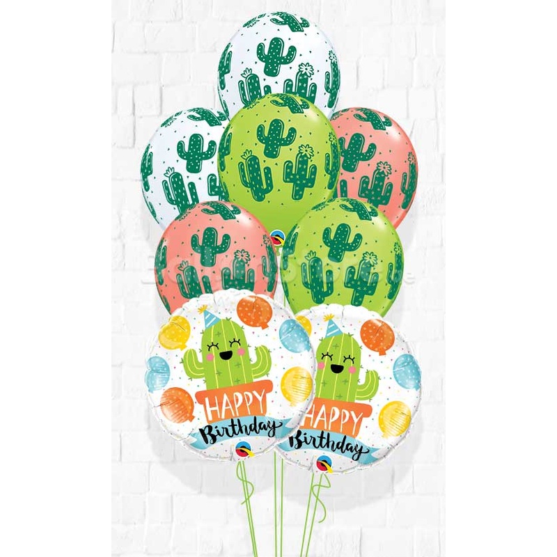 Birthday Party Cactus and Cactuses Balloon Bouquet
