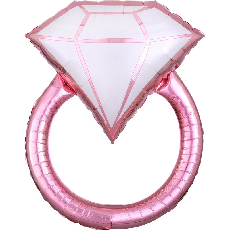 Blush Wedding Ring Balloon