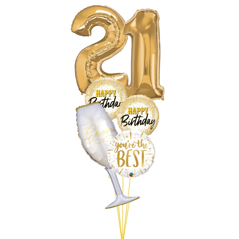 Cheers Happy Birthday Balloons with Weight