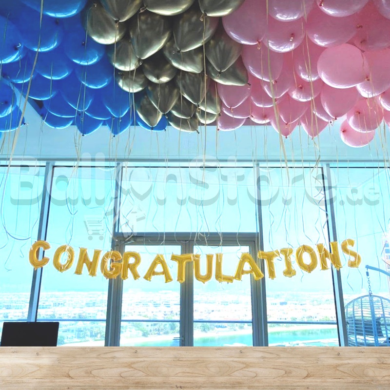 Congratulation Party Set-up Balloon Package - 100Helium