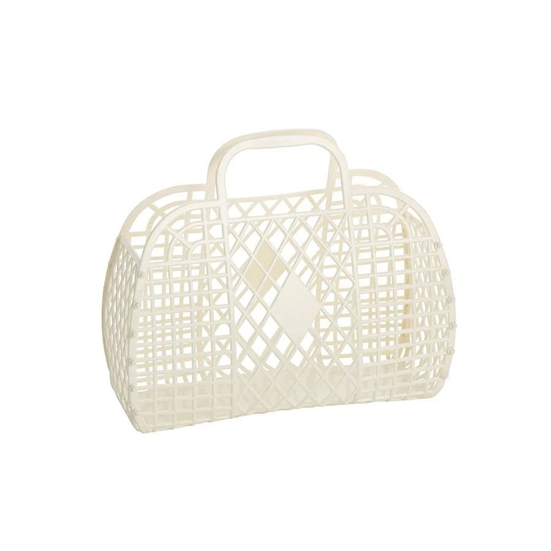 Cream Sunjellies Retro Basket - Small
