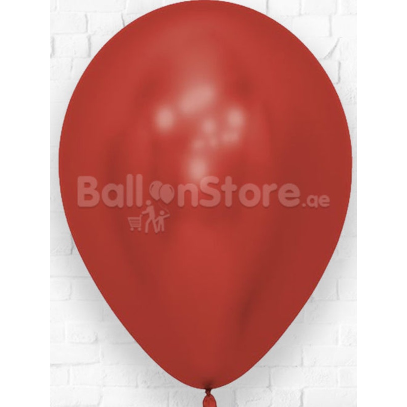 Crystal Red Chrome Latex Balloons.