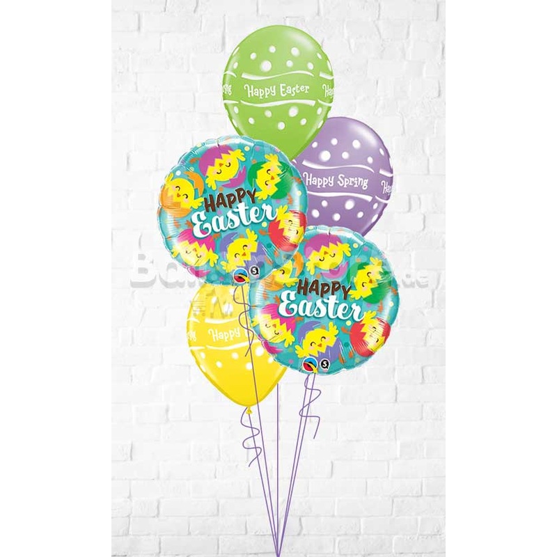 Hatched Chicks Happy Spring Easter Balloon Bouquet