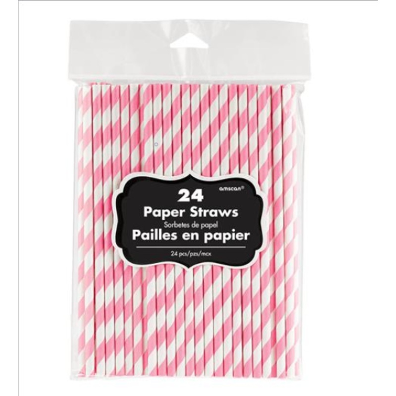 Paper Straws Pink