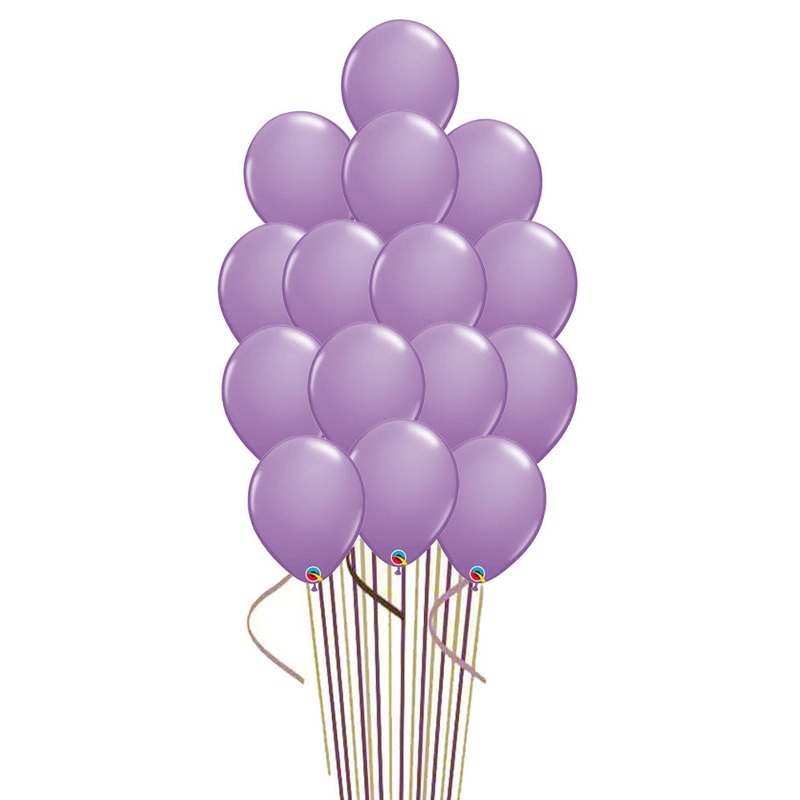 Spring Lilac Balloon Bouquets 15pcs with Hi-Float and Weights