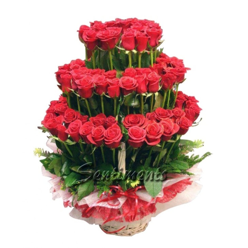 101 Stems - Premium Red Roses