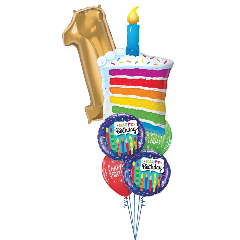 Any Single Age Birthday Balloon Bouquet.
