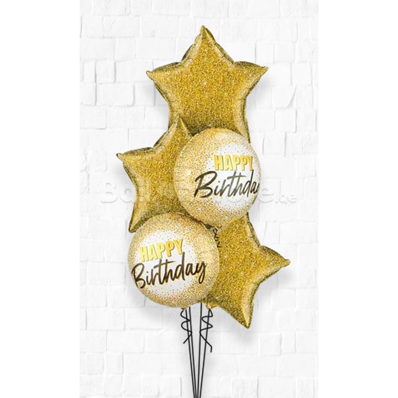 Bright as Star Birthday  Balloon Bouquet with Weights