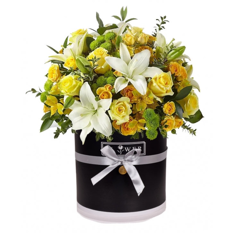 Bright Yellow and White