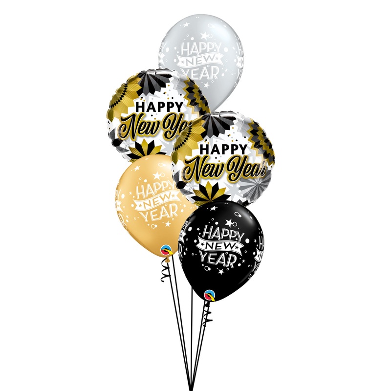 Gold,Black New Year Flakes Bouquet
