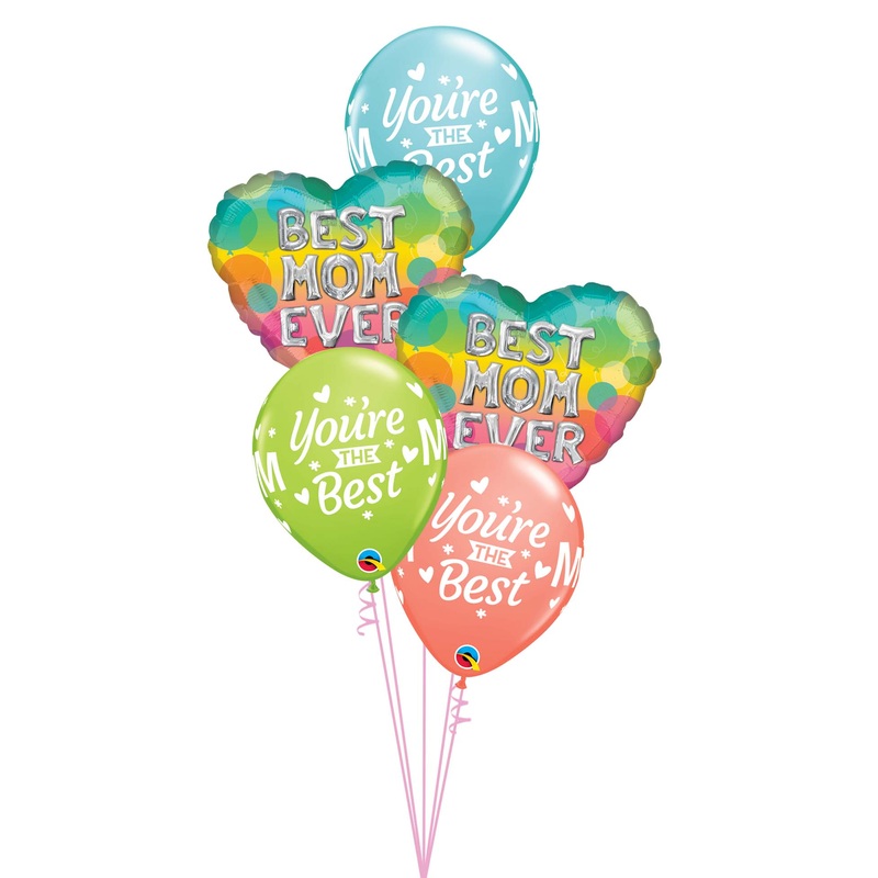 You're the Best Mom Balloon Bouquet with weight