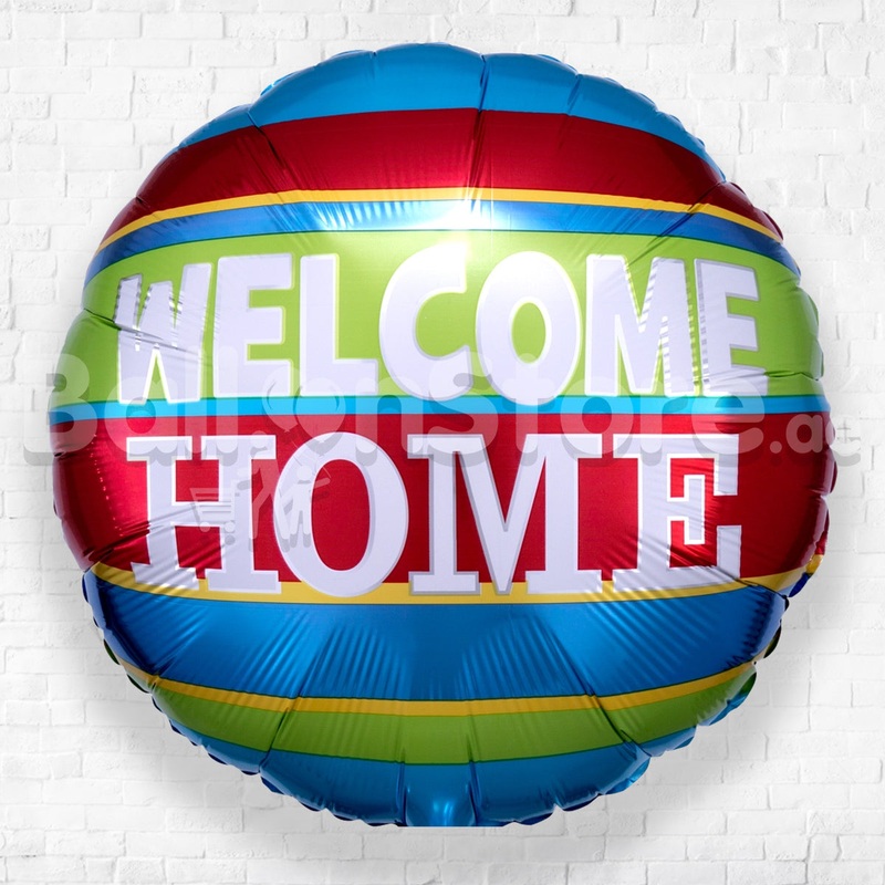 18inches Round shape Welcome Home Stripe foil