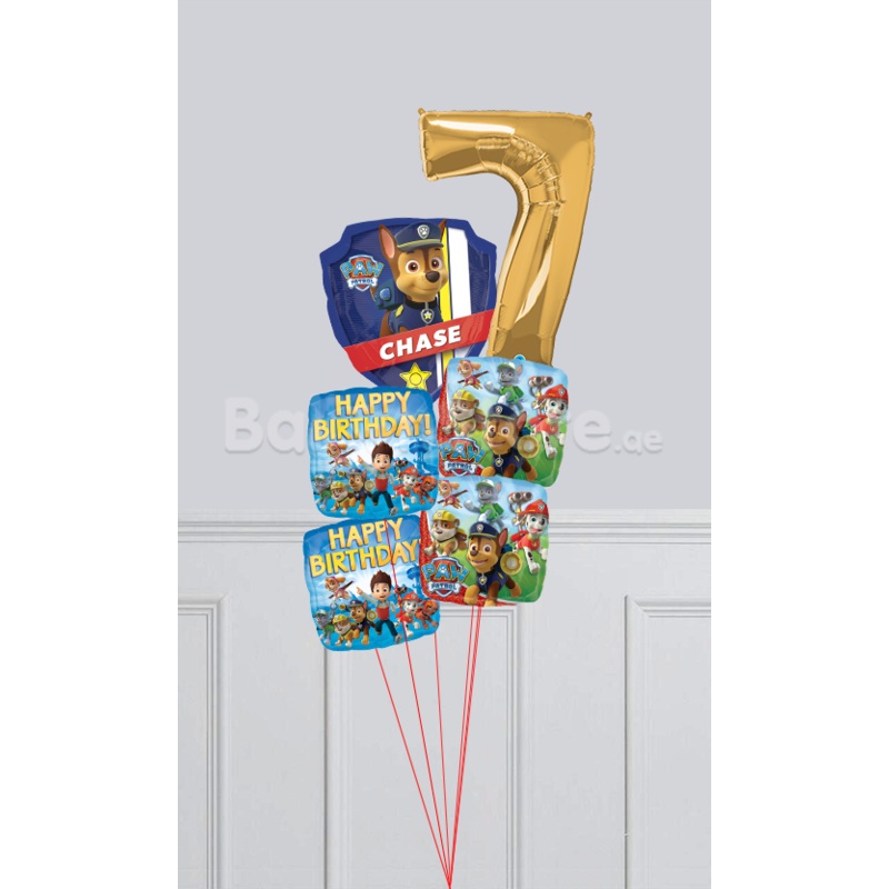 Any Number Paw Patrol Chase & Marshal Balloon Bouquet