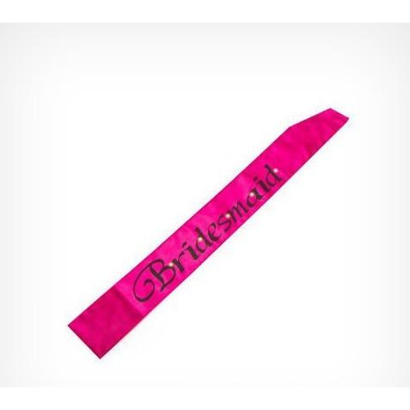 Bridesmaid Flashing Sash Hot Pink