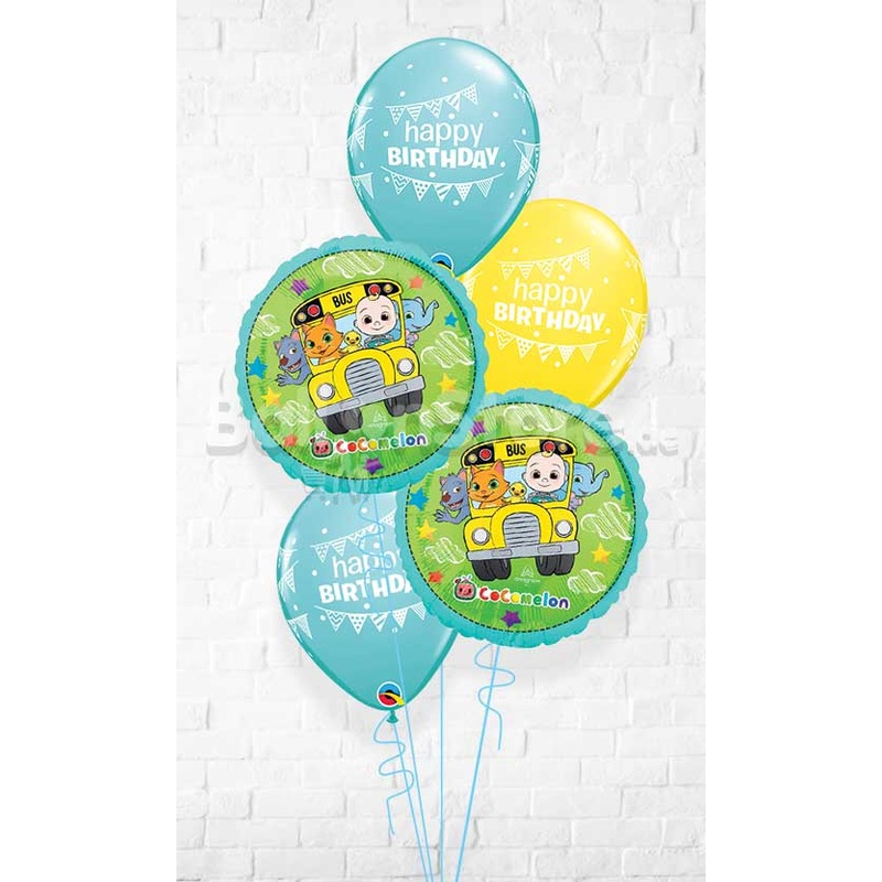 Cocomelon Pennant Birthday Balloon Bouquet With weight