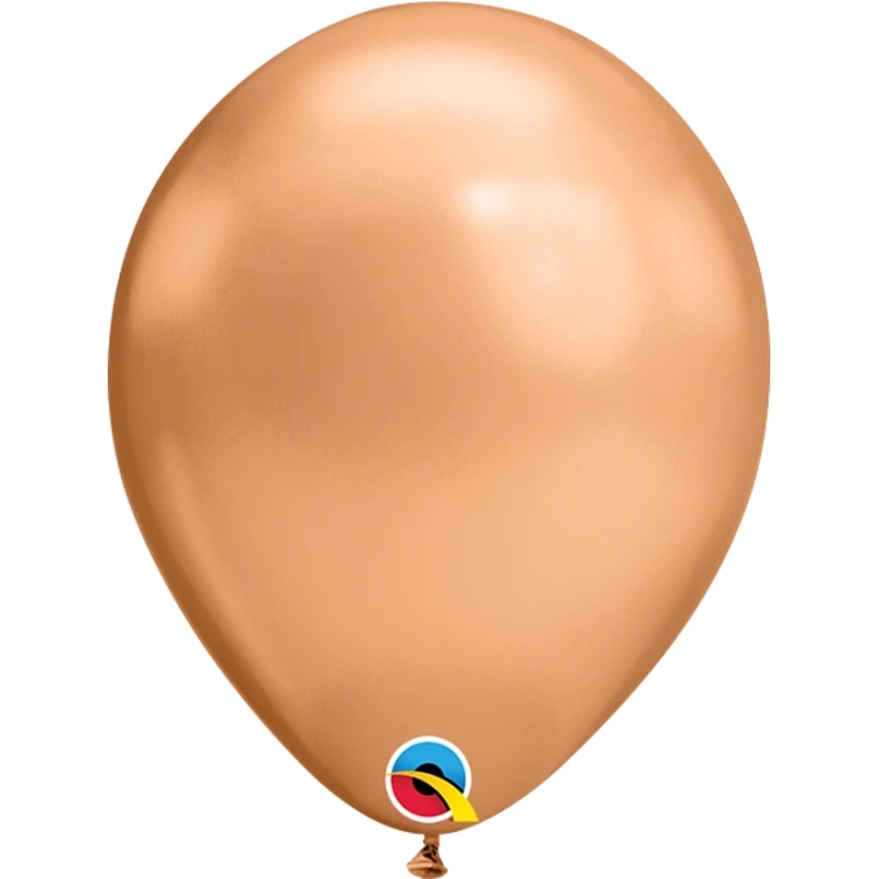 Copper Chrome Latex Balloons QUALATEX