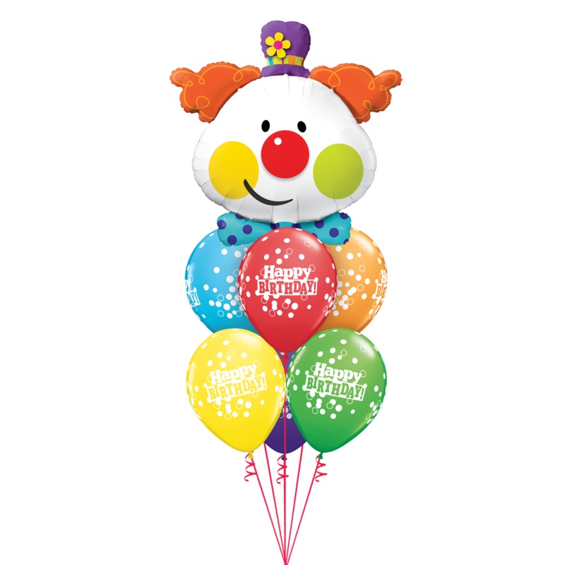 Cute Clown Birthday Balloon