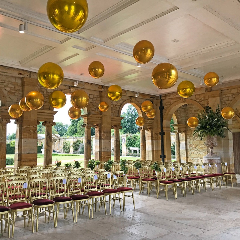 Golden ORBZ Orbz  Foil Helium Balloons - 20count