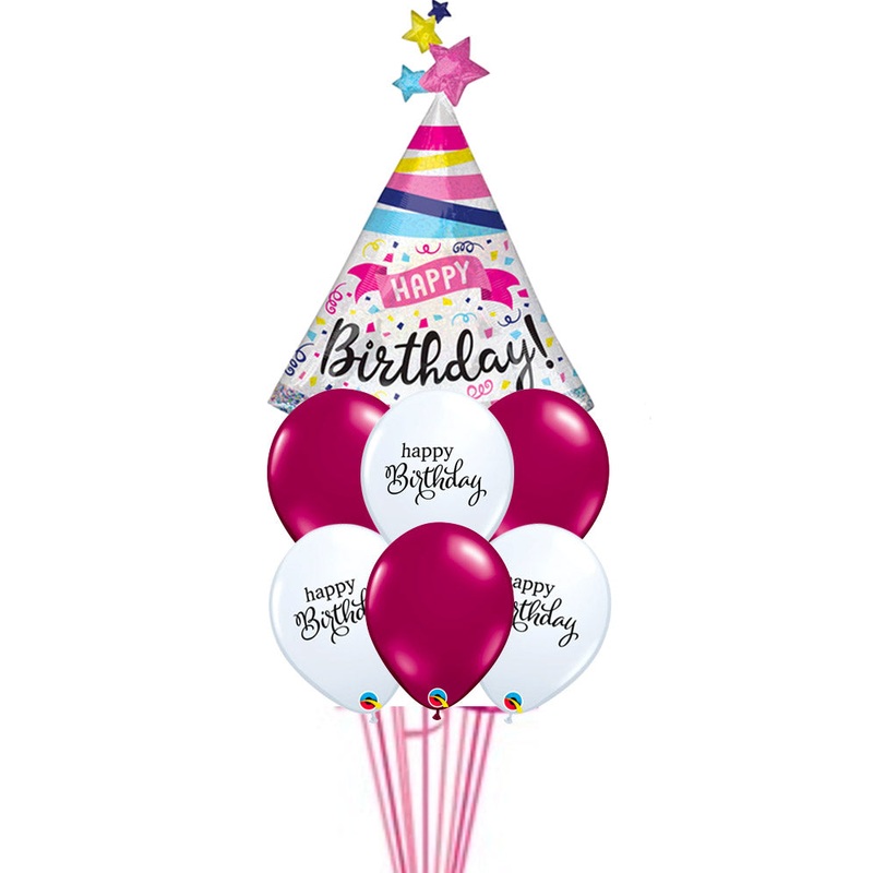 Happy Birthday Sparkle Banner Classic Balloon Bouquet