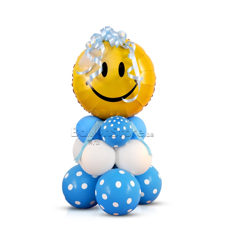 Smiley Balloon Table Arrangement