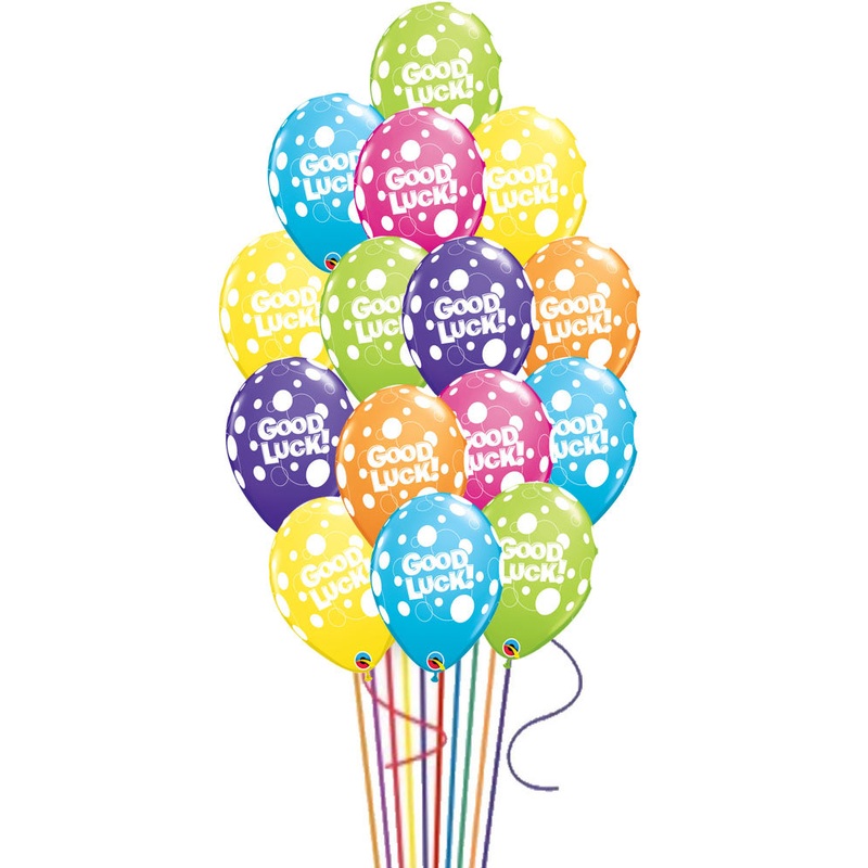 Tropical Assortment Good Luck Dots 12 Balloons