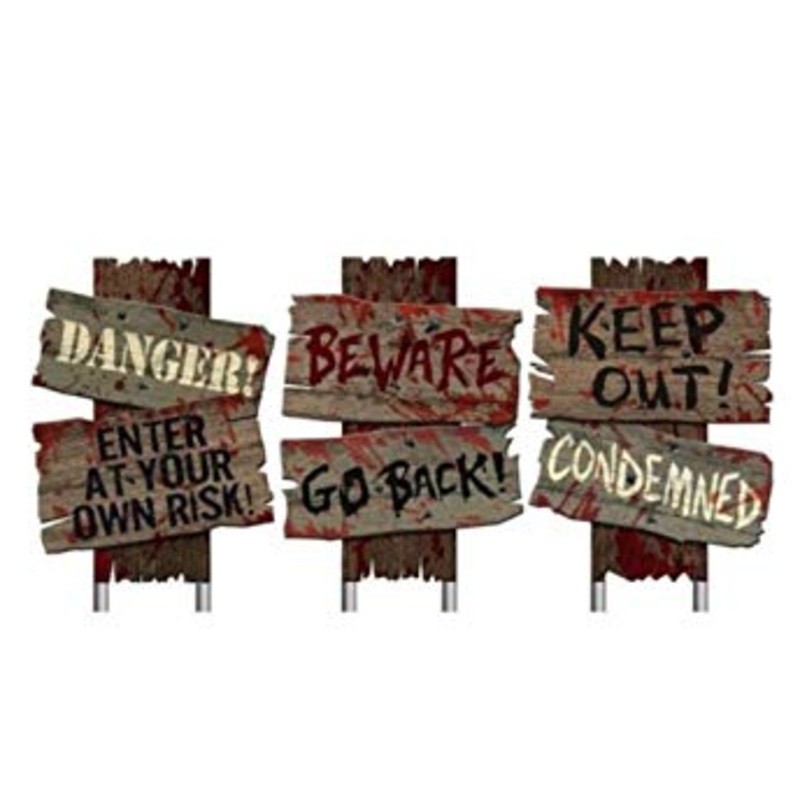 Creepy Sidewalk Signs