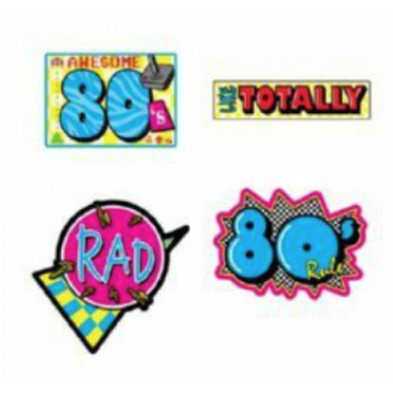 Cutouts 80's Awesome, Rad, Like Totally