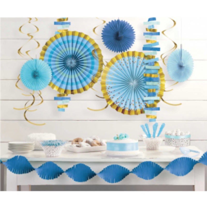 Feature Wall Decorating Kit Blue/Gold