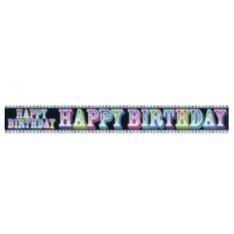 Foil Banner Happy Birthday Rainbow