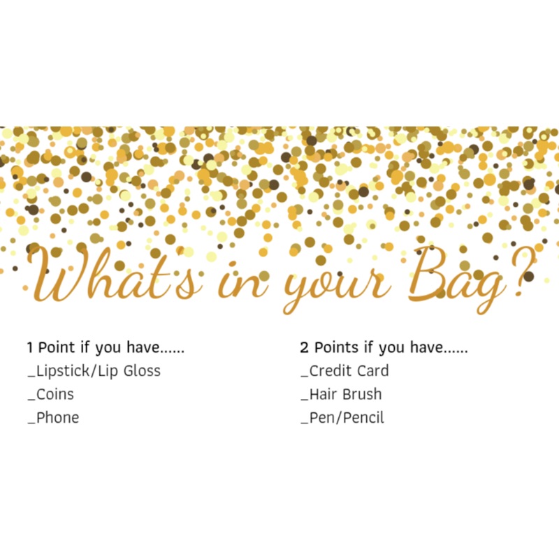 Game Hens Night What's In Your Bag? Pk8