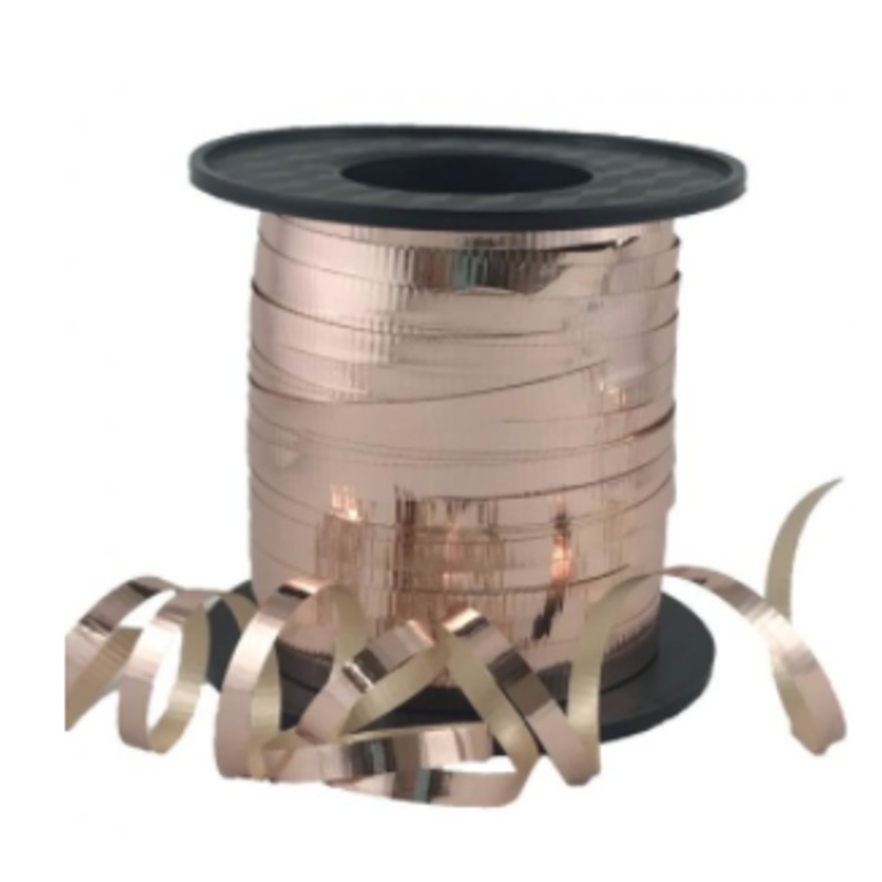 Metallic Curling Ribbon Rose Gold 225m