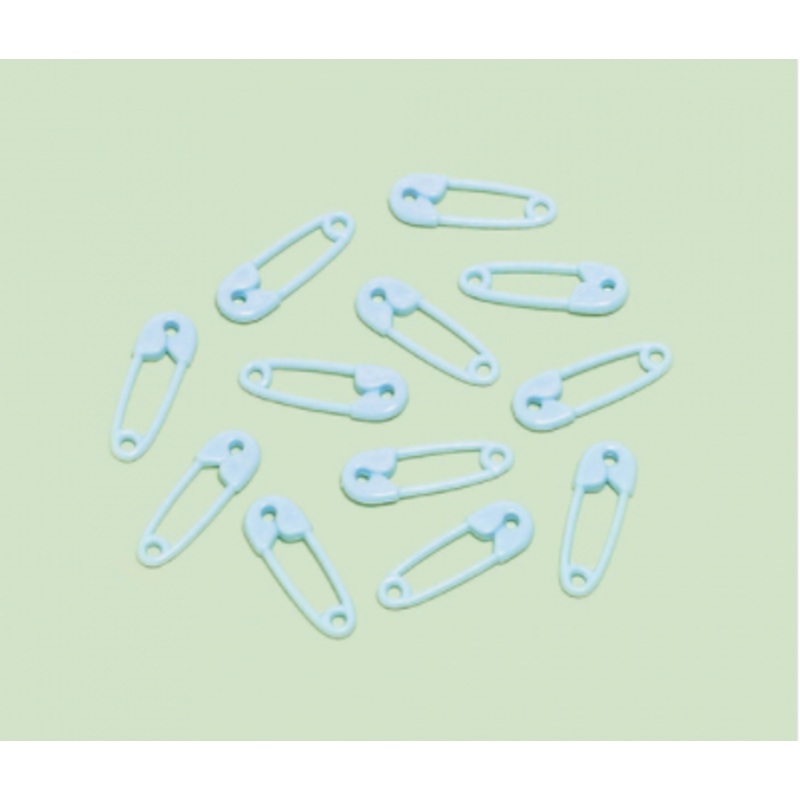 Safety Pins Baby Shower Favours Blue