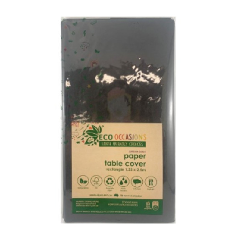 Tablecloth Paper Rectangle Black