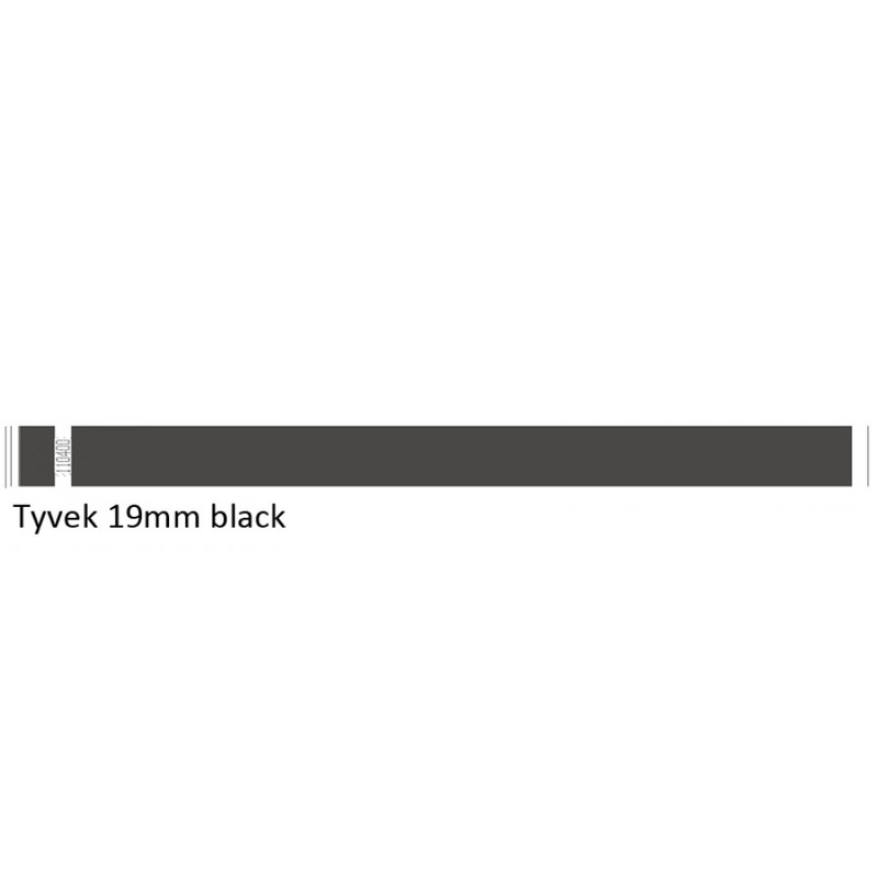 Wristbands Tyvek 19mm Black