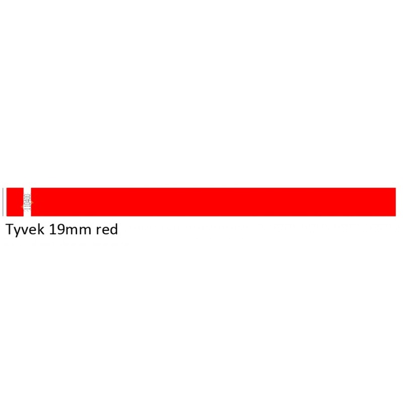 Wristbands Tyvek 19mm Red