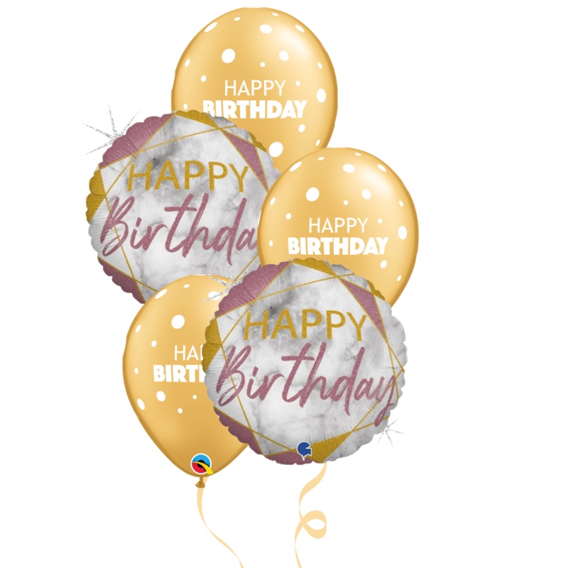 Happy Birthday Pink & Gold