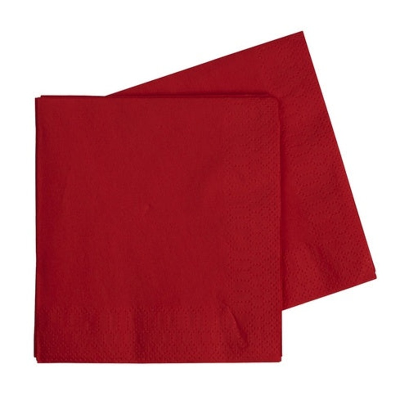 Lunch Napkin 330mm Apple Red #6072ARP - 40pk