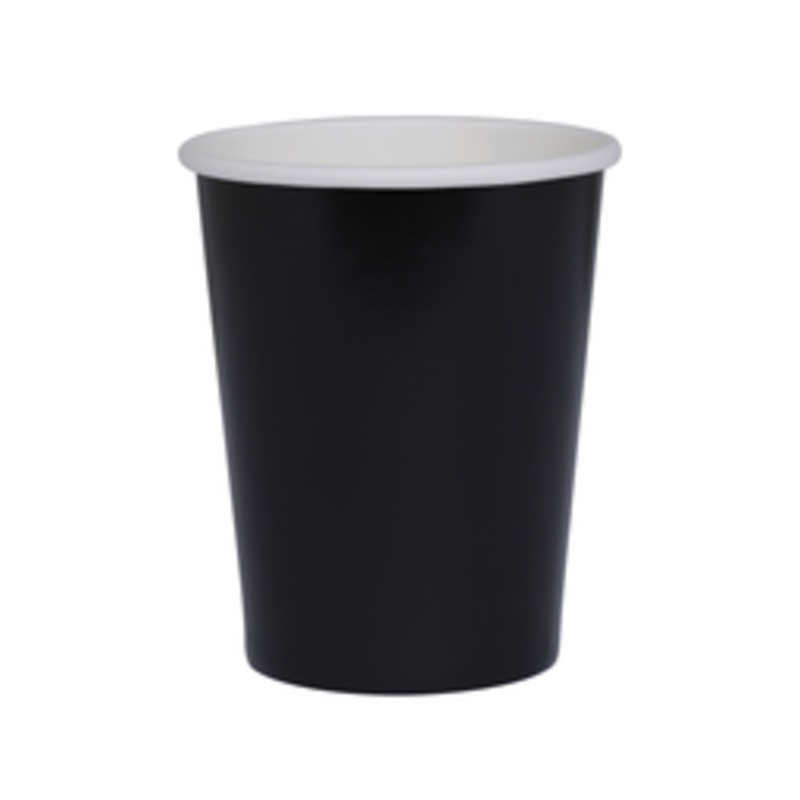 Paper Party Paper Cup Black 260ml - 20pk