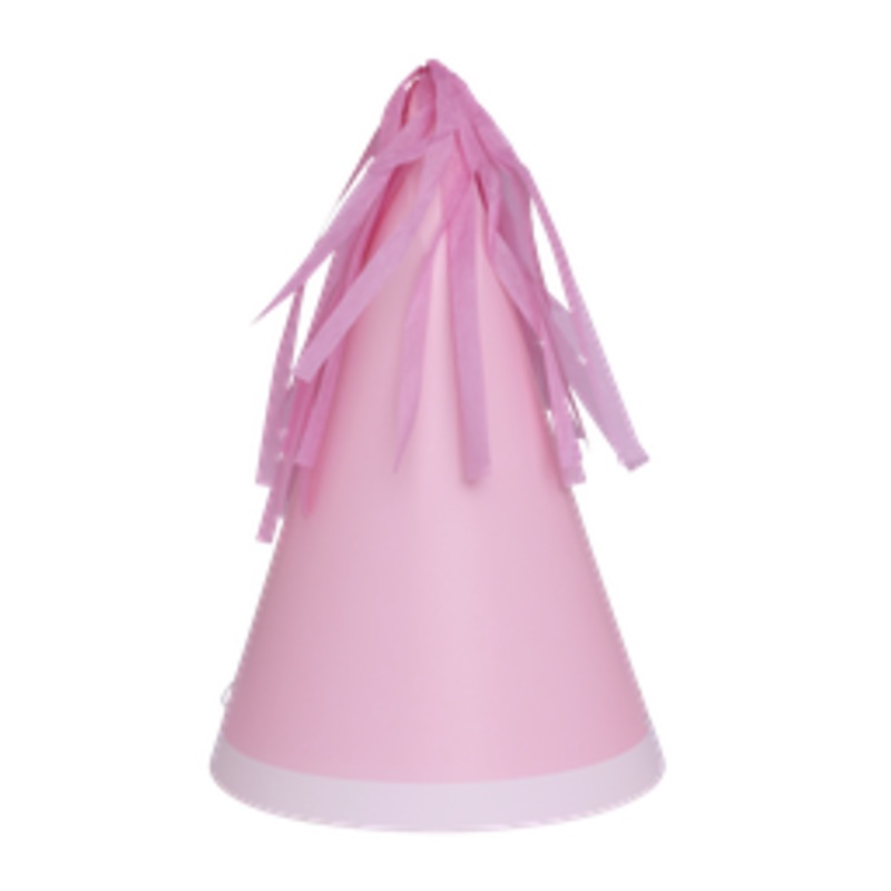 Paper Party Party Hat with Tassel Topper Pink - 10pk