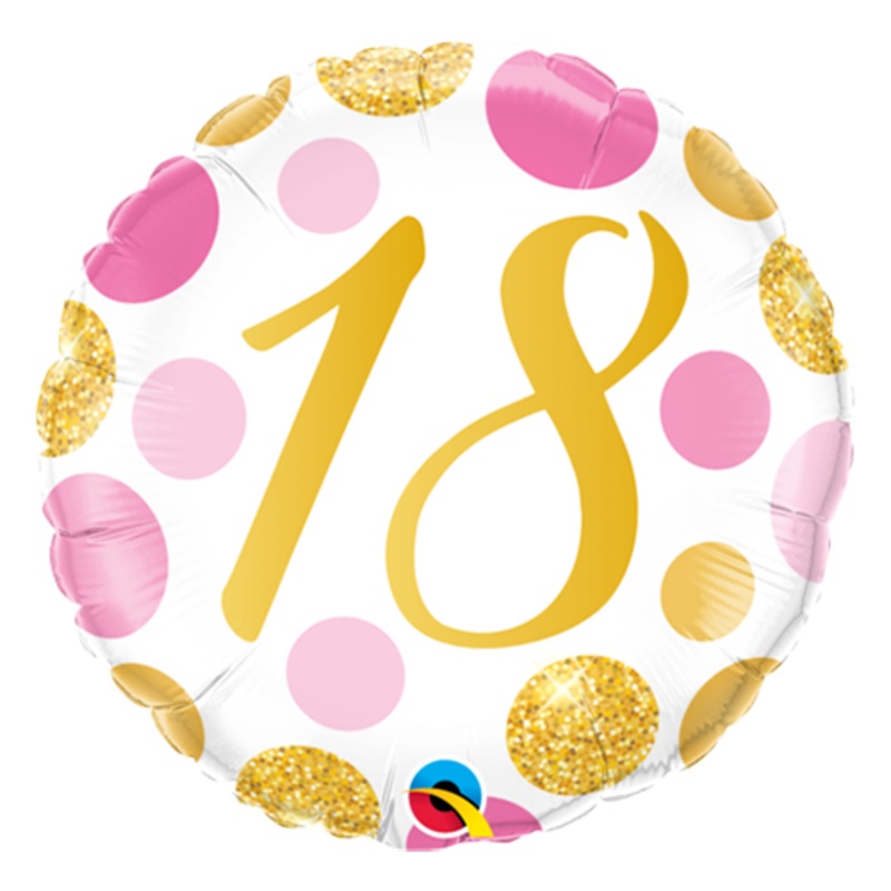 18 Pink & Gold Dots