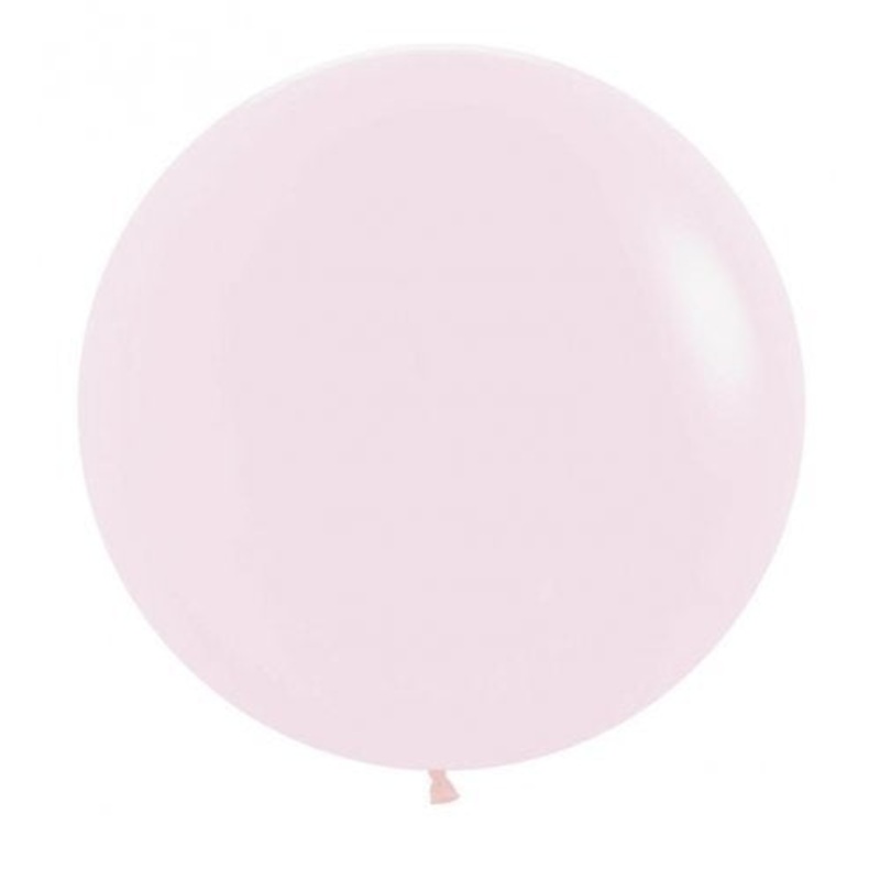 60cm Round Matte Pastel Pink - Pack of 3
