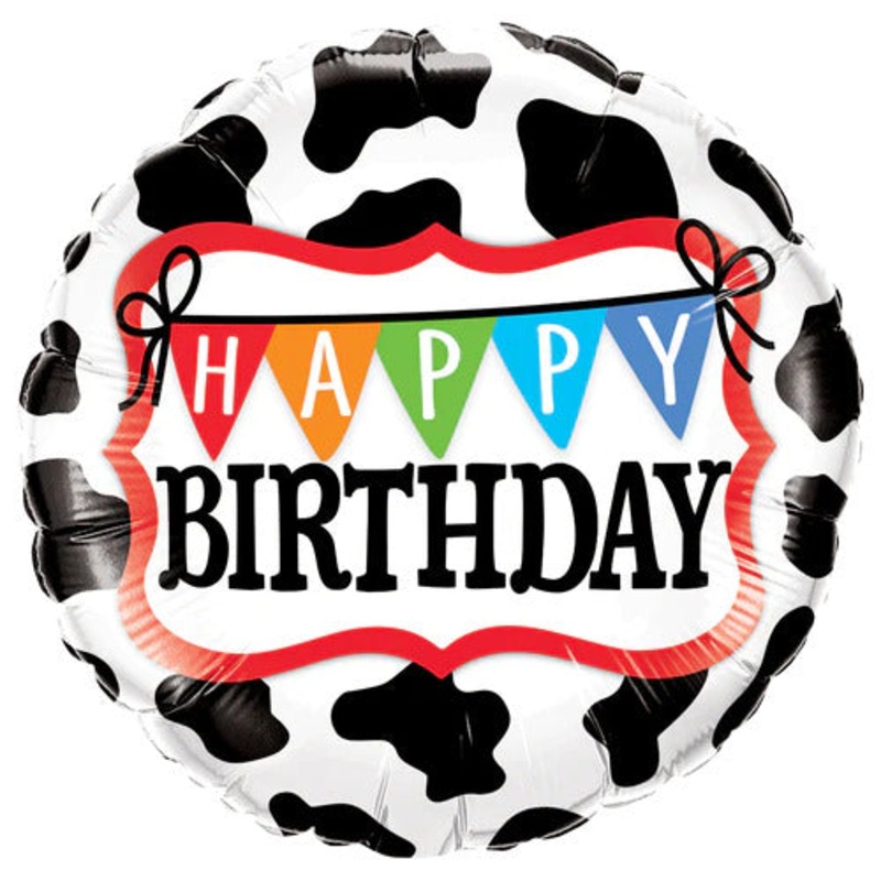 Birthday Holstein Cow Pattern 45cm