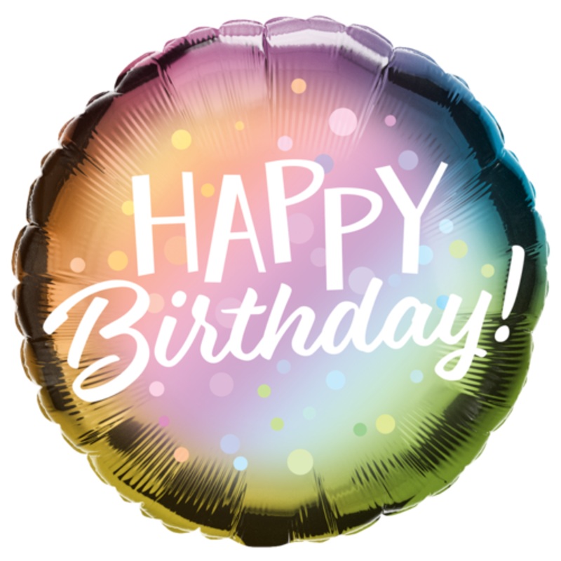 Birthday Metallic Ombre & Dots 45cm