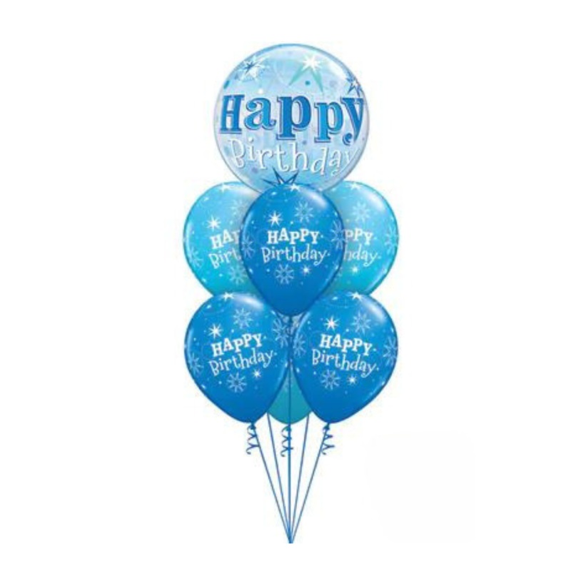 Blue Starburst Birthday