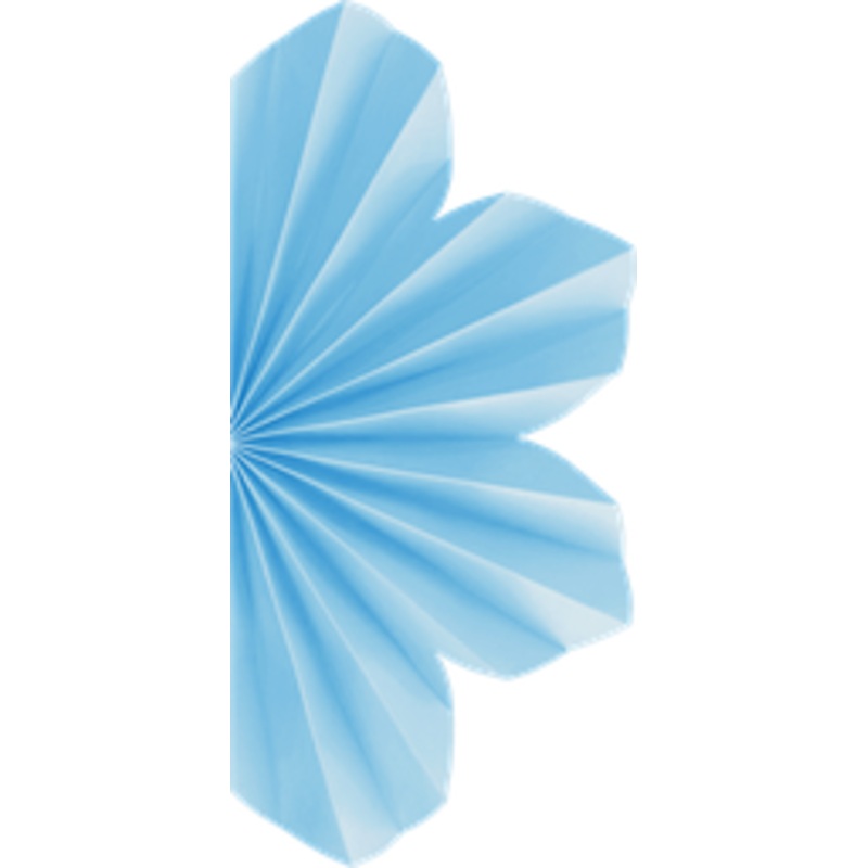 Paper Party Paper Daisy Pastel Blue 20cm - 2pk