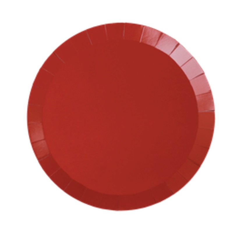Paper Party Paper Round Dinner Plate 9" Cherry - 20pk