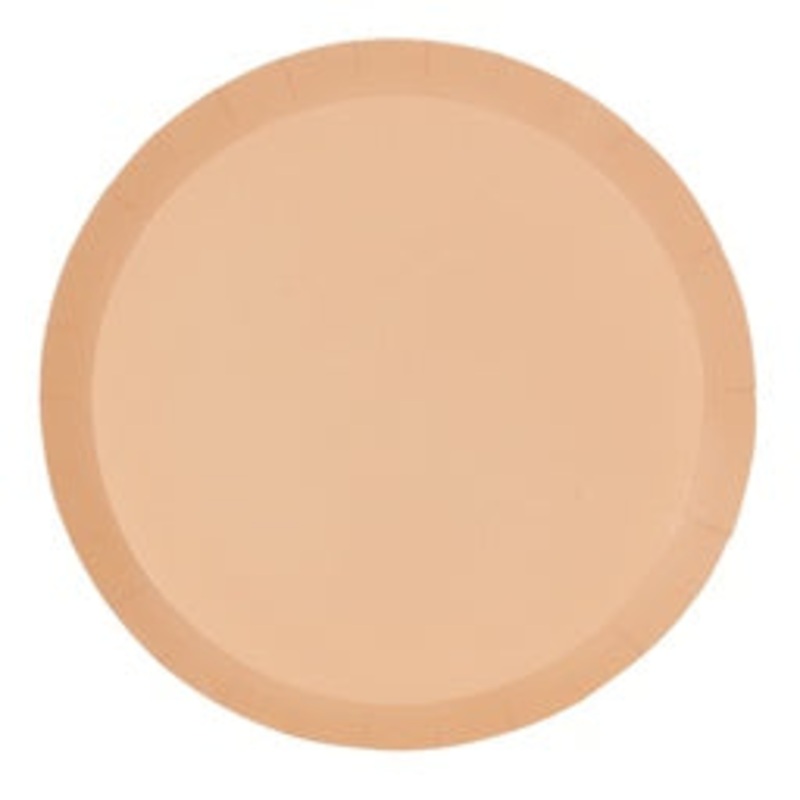 Paper Party Paper Round Dinner Plate 9" Pastel Peach - 20pk