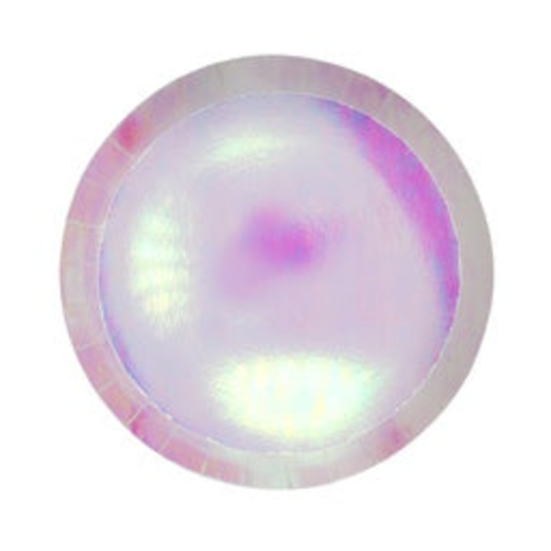 Paper Party Paper Round Snack Plate 7" Iridescent - 20pk