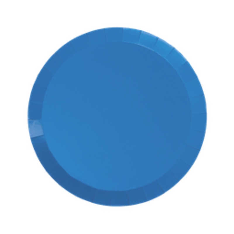 Paper Party Paper Round Snack Plate 7" Sky Blue - 20pk