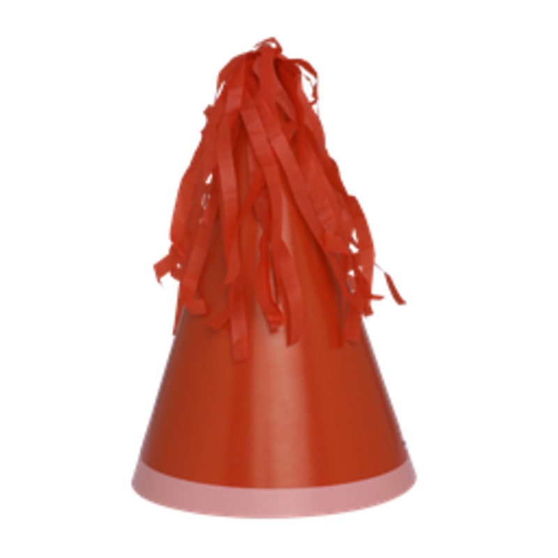 Paper Party Party Hat with Tassel Topper Cherry - 10pk